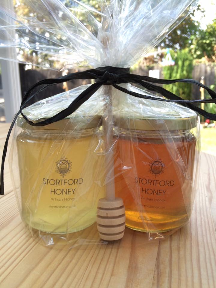 Gift Wrapped Set 2 Jars Honey + 1 Dipper Stortford Honey